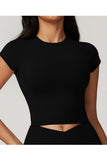Sleek Cropped Short Sleeve Tee