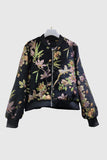 Floral Pattern Bomber Jacket