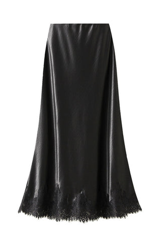 Elegant Lace-Trim Skirt