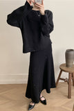 Elegant Knit Skirt Set