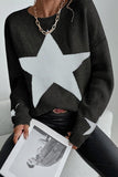 Star-Patterned Loose Fit Sweater