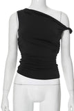 One-Shoulder Ruched Camisole