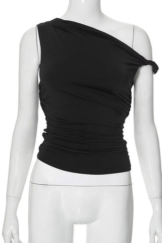 One-Shoulder Ruched Camisole