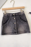 Button-Front Mini Skirt