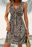 Sleeveless Leopard Print Casual Dress