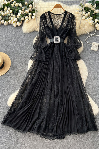 Lace Detail Casual Maxi Dress