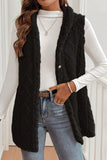 Cozy Hooded Vest with Button Detail