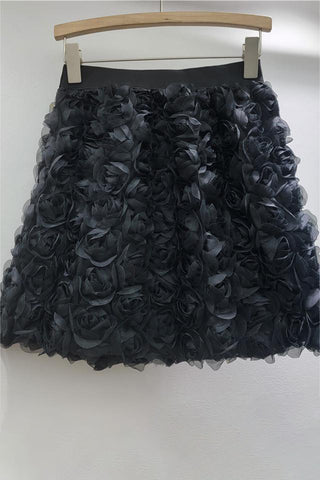Floral Embellished Mini Skirt