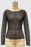 Elegant Lace Long-Sleeve Top