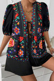 Floral Tie-Front Short Set