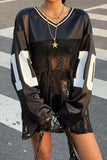 Lace Panel Long Sleeve T-Shirt