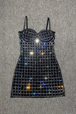 Sequin Grid Mini Dress