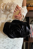 Elegant Floral Handbag with Pearl Handle