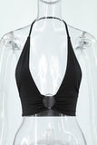 Halter Ring Detail Tank Top