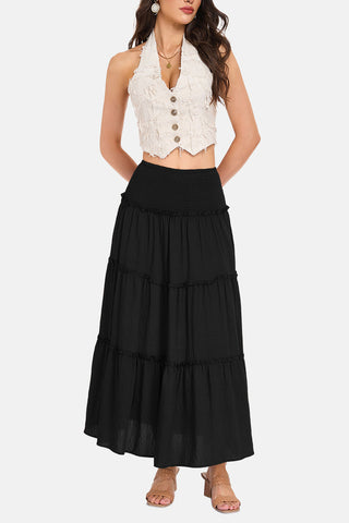 Tiered Smocked Maxi Skirt