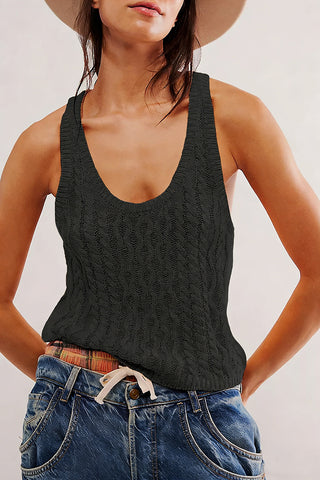 Knit Tank Top with a Relaxed Fit