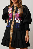 Sequin Embellished Casual Dress