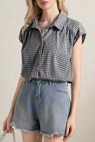 Gingham Button-Down Shirt