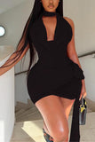 Halter Tie Detail Casual Dress