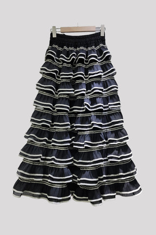 Tiered Ruffle Maxi Skirt