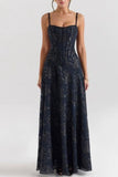 Evening Gown with Corset Detailing