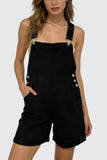Casual Denim Romper with Pocket Detail