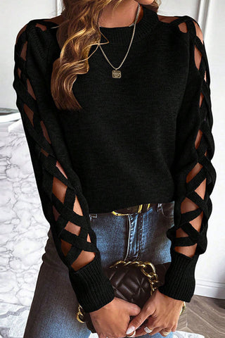 Cutout Sleeve Sweater