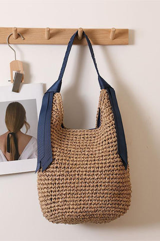 Woven Tote with Stylish Handle