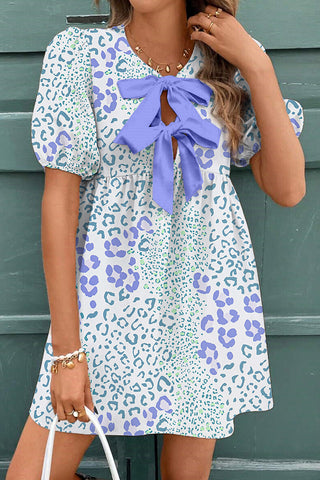 Puff Sleeve Floral Mini Dress