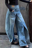 Stylish Wide-Leg Denim Jeans