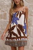Tropical Print Slip Dress