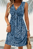 Sleeveless Leopard Print Casual Dress