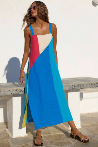 Striped A-Line Casual Dress