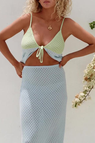 Tie-Front Skirt Set