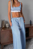 Striped Three-Piece Lounge Set