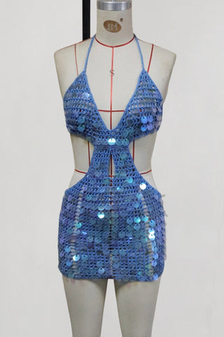 Cutout Crochet Vacation Dress