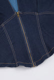 Zip-Front Fitted T-Shirt Polo
