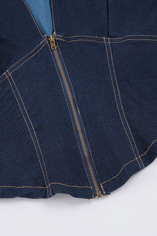 Zip-Front Fitted T-Shirt Polo