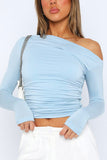 Asymmetric Long-Sleeve Top