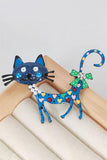 Whimsical Cat Brooch Pin