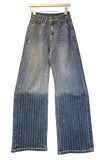 Sparkling Straight-Leg Denim Jeans