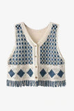 Crochet Button-Front Vest