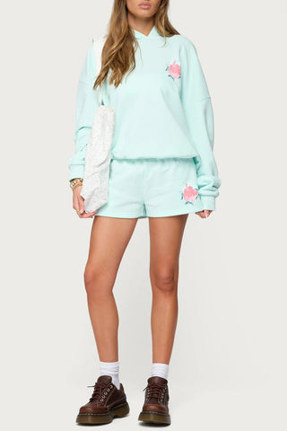 Graphic Print Oversized Hoodie
