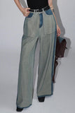 High-Waist Straight Leg Jeans