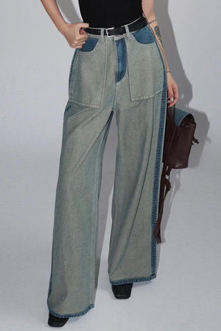High-Waist Straight Leg Jeans
