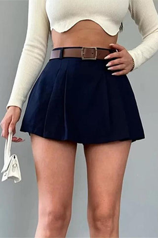 Chic Pleated Mini Skort