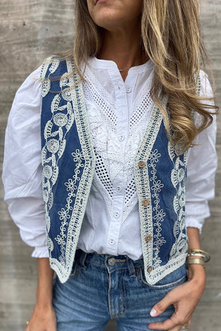 Lace Accent Vest