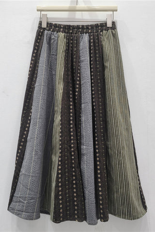 Striped Patchwork Skirt