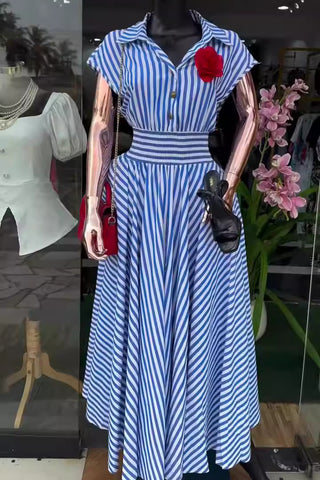 Striped Shirt Dress