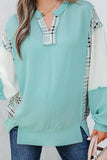 Plaid Accent Sweatshirt